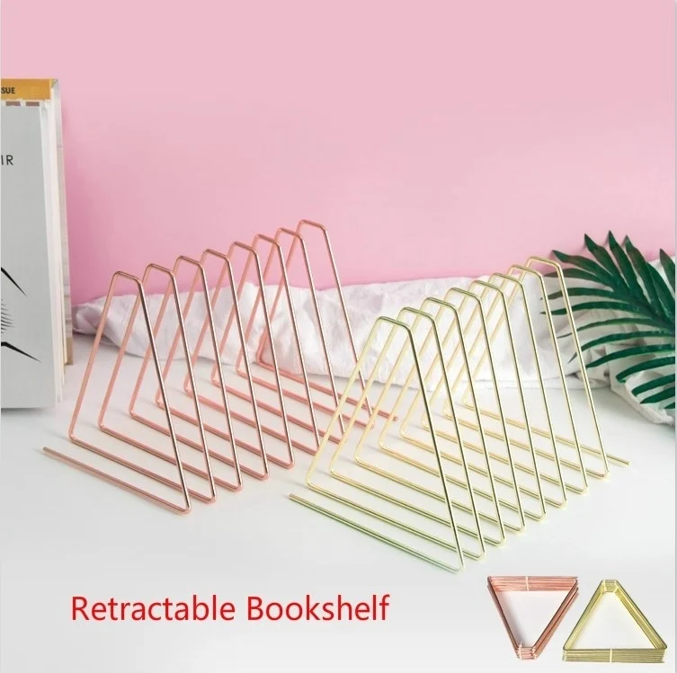 Регулируемая Выдвижная книжная полка металлический держатель для книг