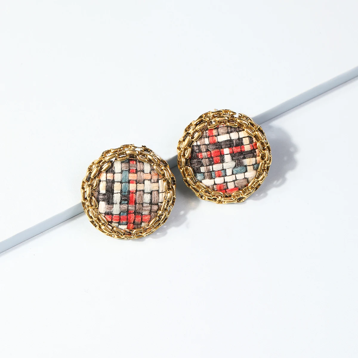 

2020 New Retro Plush Buttons Leopard Print Women's Geometric Earrings Fashion Girl Jewelry Accessories