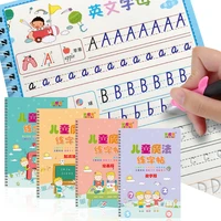 4 books learning numbers in english painting practice art book baby copybook for calligraphy writing kids english lettering toy