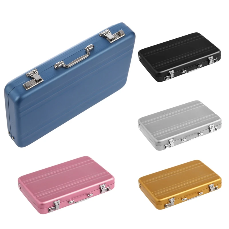 

Aluminum password box Card Case Mini suitcase Password briefcase Black