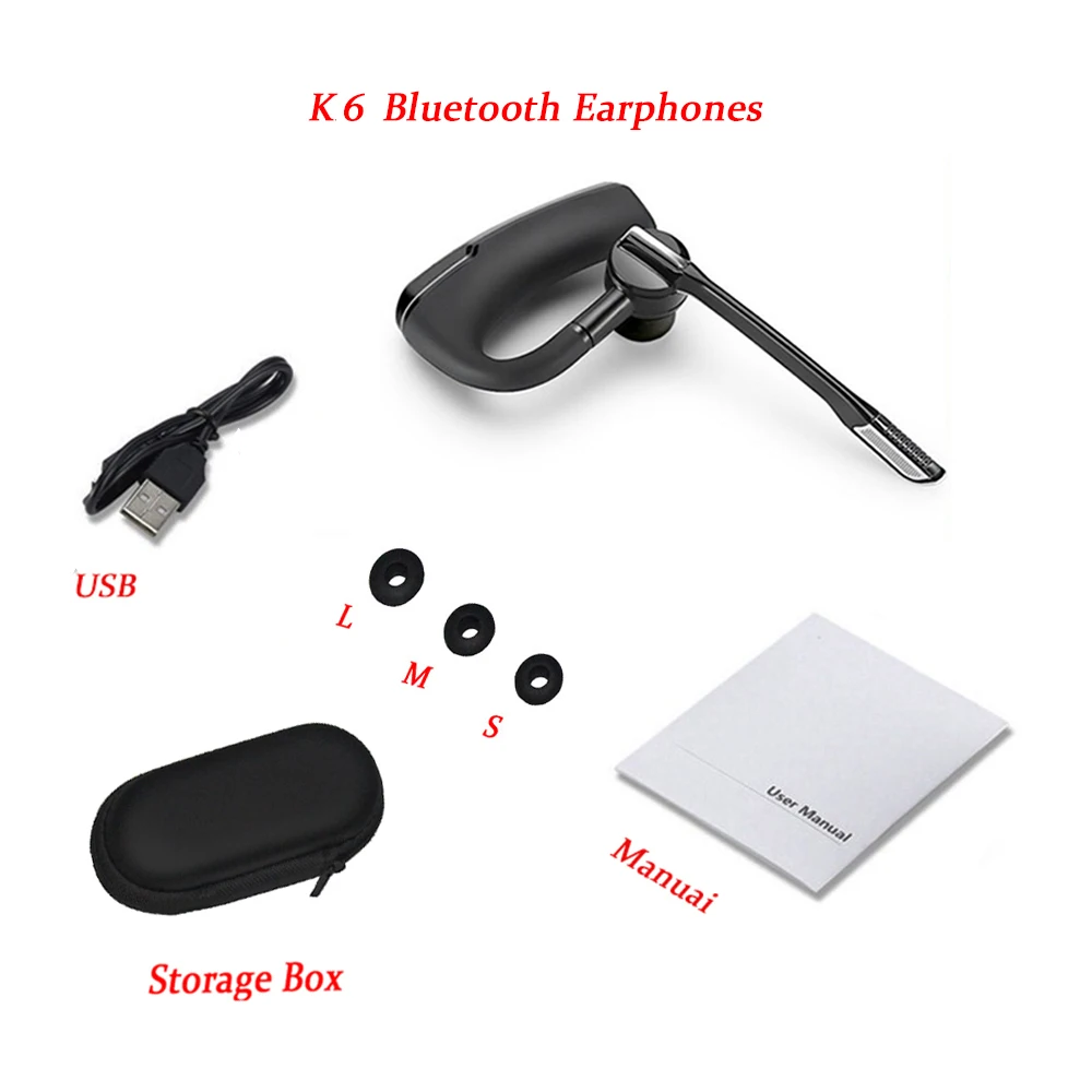 K6 Bluetooth наушники Бизнес гарнитура Беспроводной HD Шум снижение с автомобиля