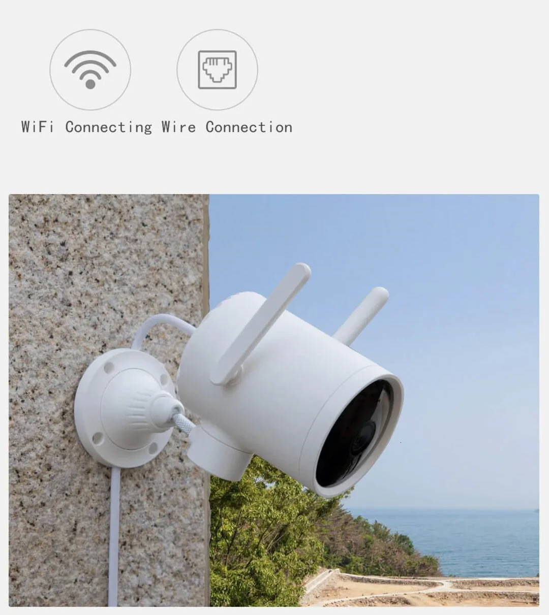 2019Xiaomi уличная камера IP66 Водонепроницаемая wifi умная Камера 270 hoek 1080P двойная антенна signaal IP Cam nachtzicht Met mijia APP