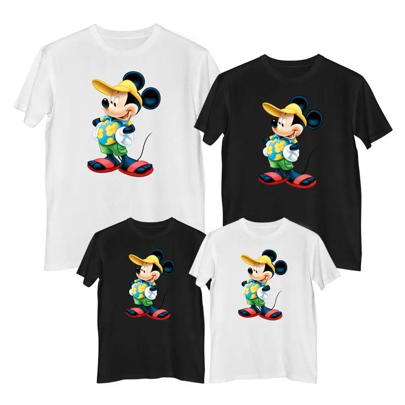 Микки Маус Футболка с изображением Минни Летние удобные 100% хлопок модные женские