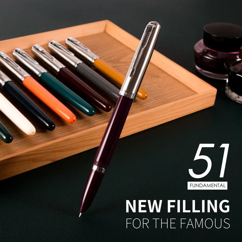 

Jinhao 86 Classic Retro Fountain Pen Feather Arrow Clip Dark Tip Pen Stationery for School Supplies
