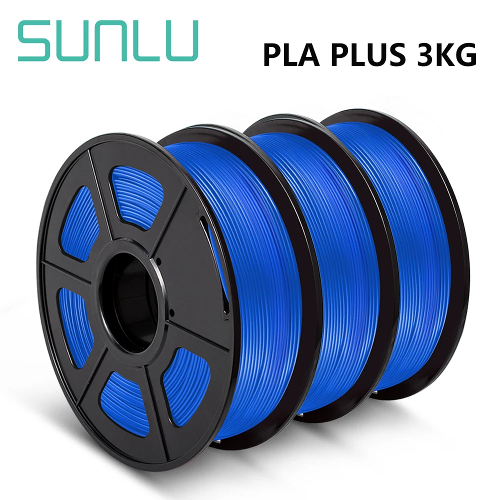 

SUNLU PLAPLUS Filament 1KG 3Rolls 1.75MM Accuracy +/-0.02MM No Bubble Non-Toxic Odorless Bright Color For 3D Printer And 3D Pen