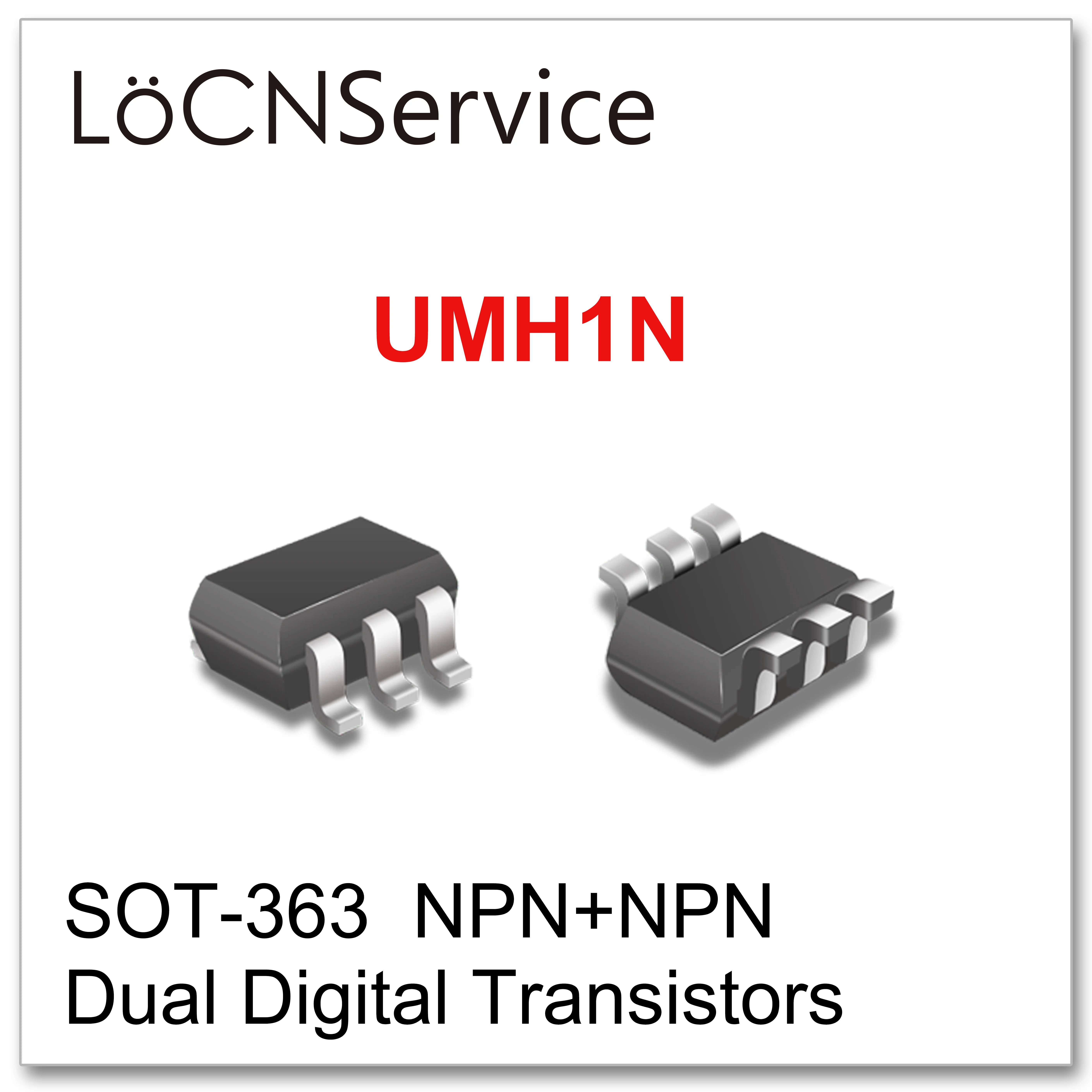 

LoCNService 3000PCS SOT363 UMH1N Dual Digital Transistors (NPN+NPN) High Qualtiy