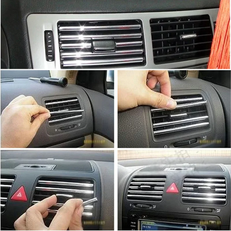 1 м/6 М наклейка для автомобиля хромированная отделка полоса вентиляционное