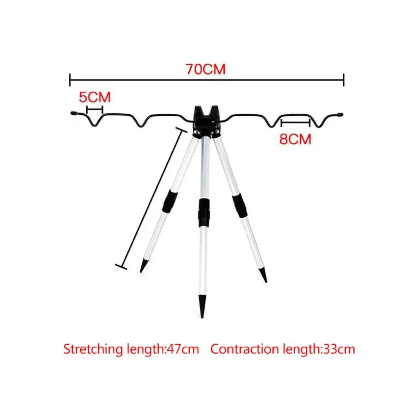 Держатель для удочки треугольное крепление Телескопический алюминиевый сплав 2