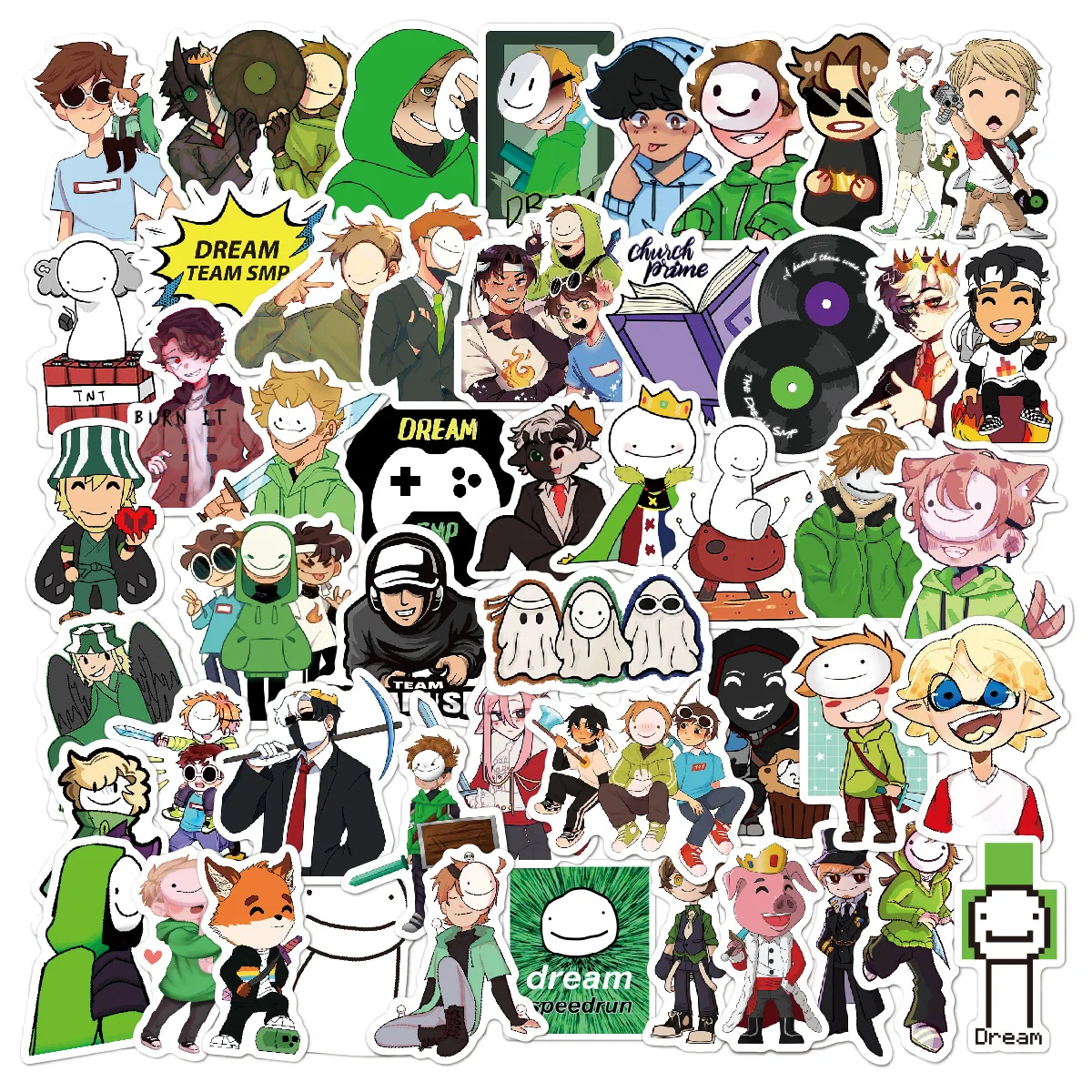 

50pcs Cute Cartoon Hot Dreams smp Stickers Graffiti Guitar Scrapbook Skateboard Phone Luggage Laptop Waterproof Sticker Kid Toys