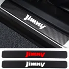4 шт. автомобильные наклейки на порог двери, Виниловый протектор для Suzuki JIMNY, защитная Накладка на порог автомобиля, аксессуары для декора из углеродного волокна