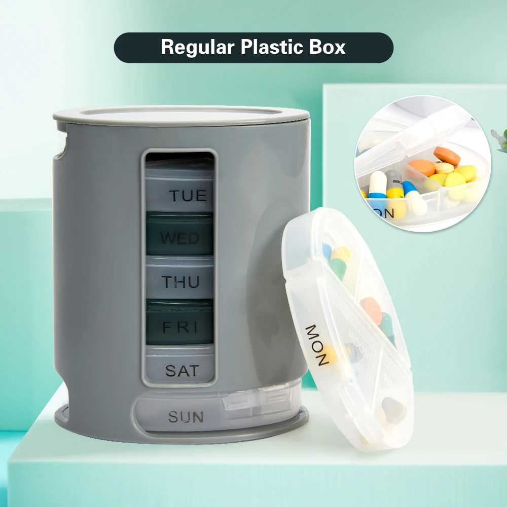 

7 Days Pill Storage Box Storage Box Compact Storage Mini Pill Storage Box Convenient Medicine Storage Box Pill Container