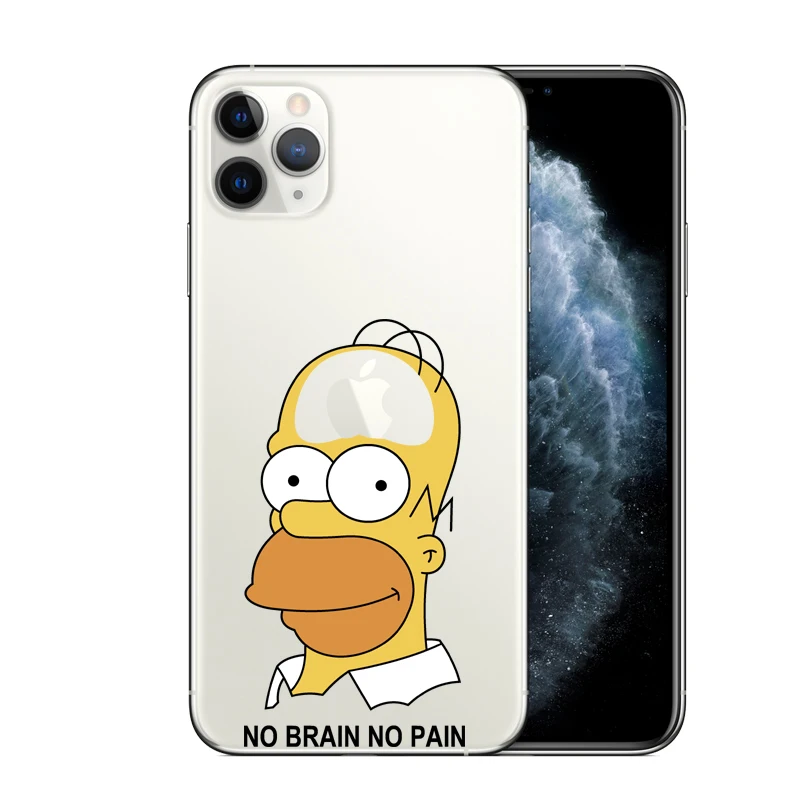 Мягкий чехол из ТПУ Симпсон для iPhone 11 11Pro 6 XS Max 7 8 Plus XR 11ProMAX Fundas смешной силиконовый