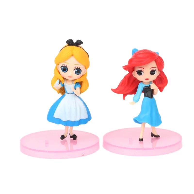 8 styles Disney princess pink base hand-made dolls Sophia Belle Snow White children's doll toys anime figure for children | Игрушки и