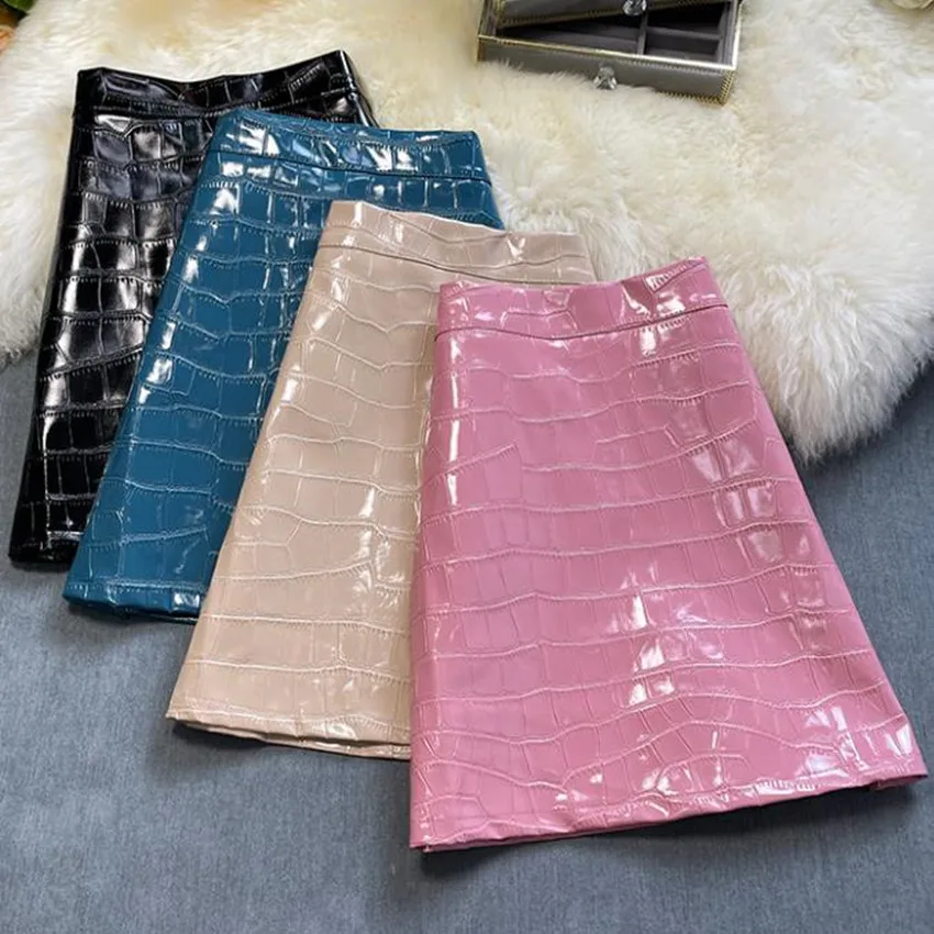 Юбка-трапеция Женская яркая с завышенной талией