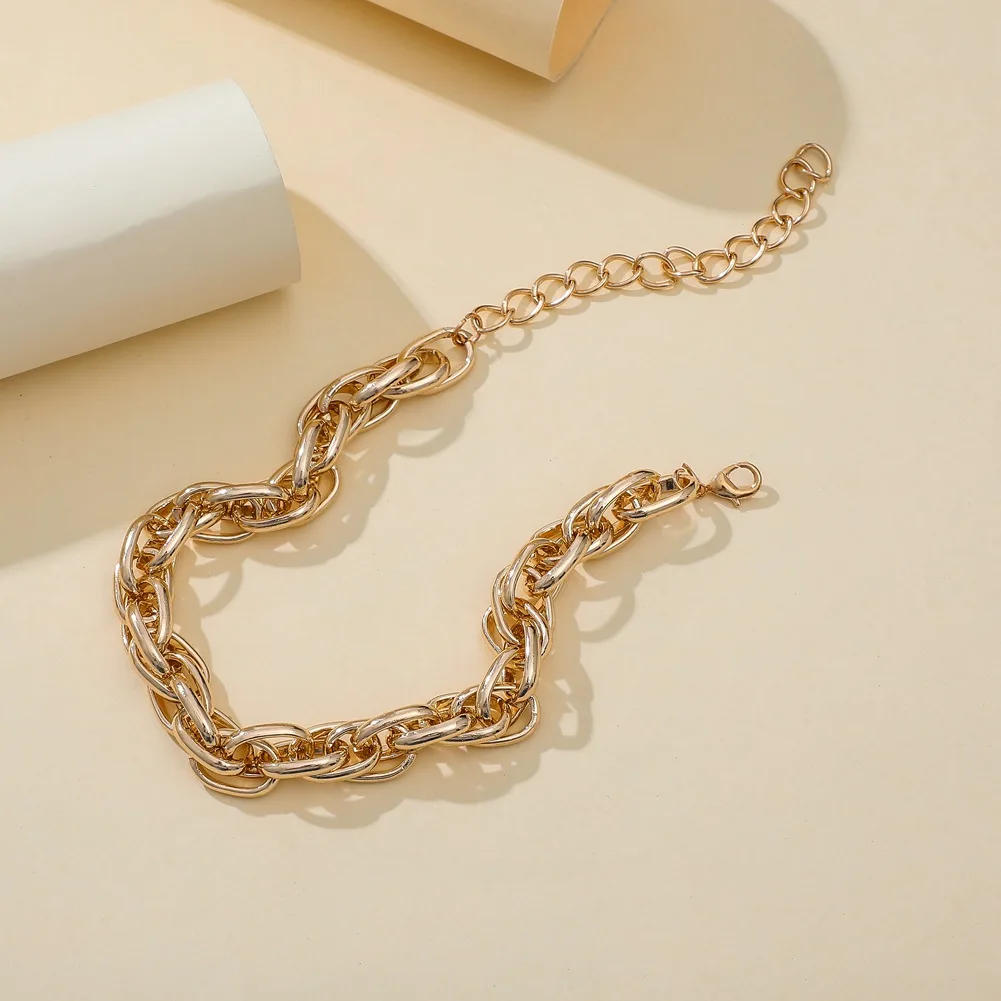 

High Quality Punk Lock Choker Necklace Pendant Women Collar Statement Brand Gold Color Chunky Thick Chain Necklace Steampunk Men