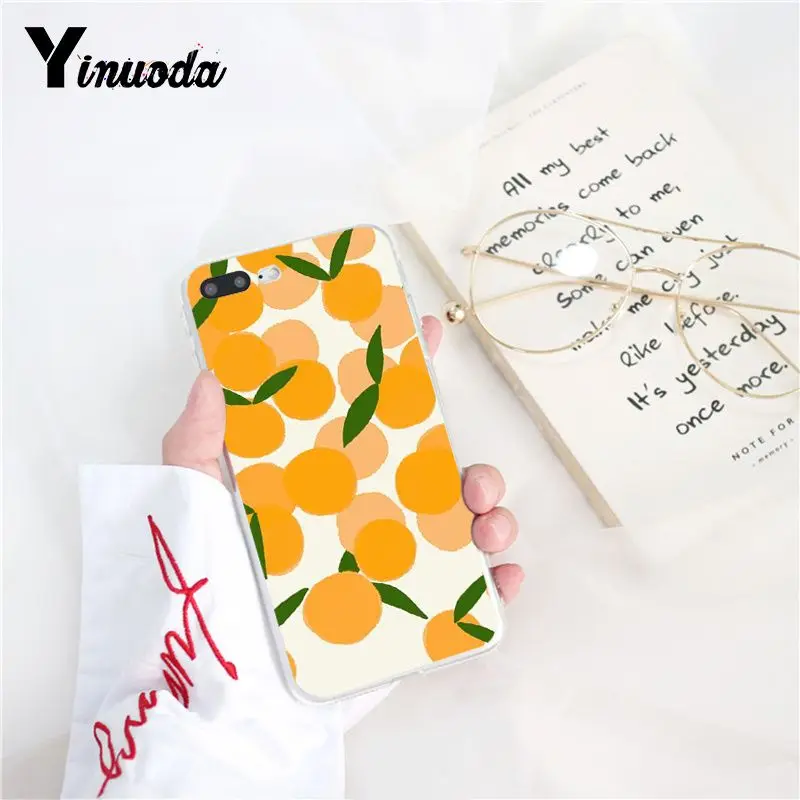 Yinuoda INS fruit lemon orange Smart Strawberry Phone Case Cover for iPhone 5 5Sx 6 7 7plus 8 8Plus X XS MAX XR 10 11 Pro Max | Мобильные