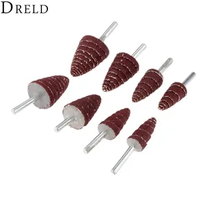 Шлифовальная головка DRELD, коническая Шлифовальная головка 80 #, хвостовик 6 мм, 2 шт.