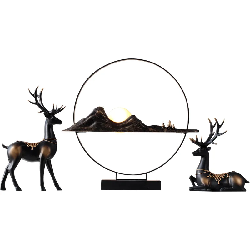 Новинка статуэтки для украшения оленя домашний декор статуи из смолы скульптура