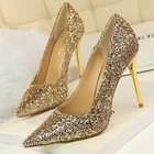 Женские блестящие туфли-лодочки на высоком каблуке 7 см, 2022 см, большие размеры 43