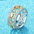 Горячая Распродажа, двухцветное кольцо в форме слона в форме животного, украшенное сверкающим цирконием AAA стразы для женщин и мужчин, ювелирные изделия вечерние Ринок