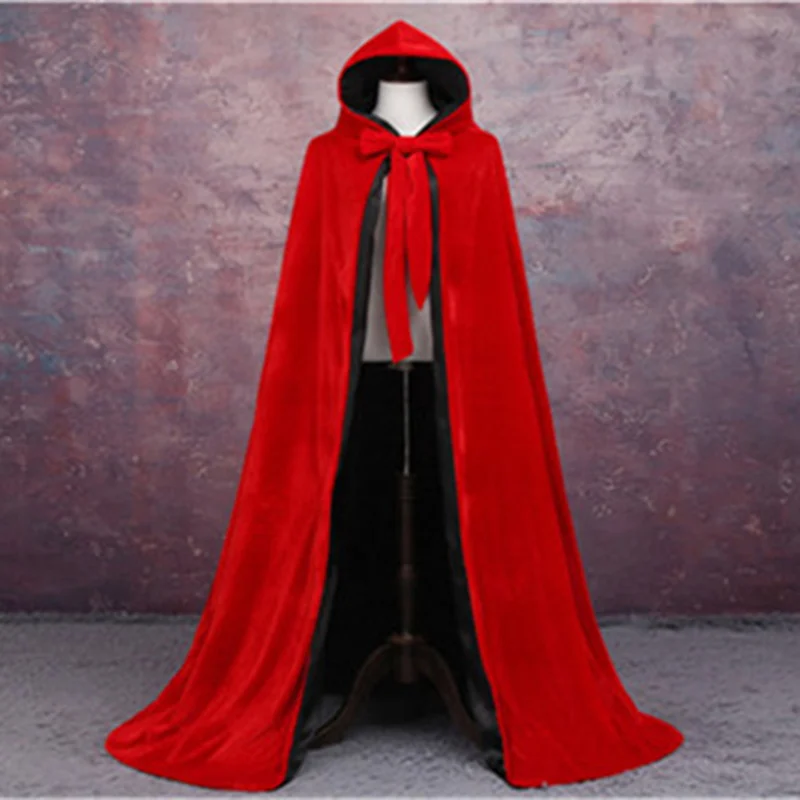 High Quality Soft Velvet Cloak Outdoor Halloween Hooded Fur Autumn Fashion Coat Cape Wedding Shawl cloak | Свадьбы и торжества