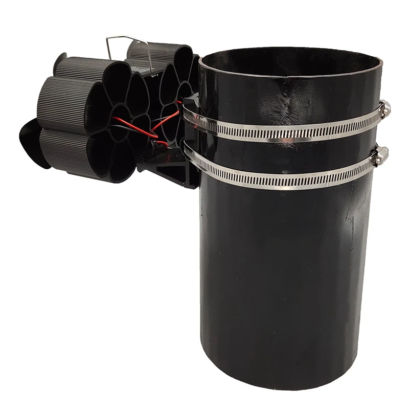 Мини Размер 8 лопастной вентилятор для печи бесшумный с тепловым питанием