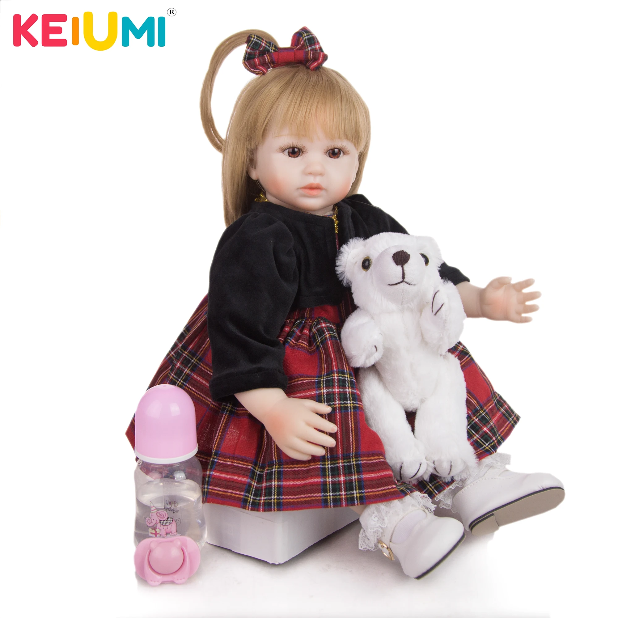 KEIUMI 19 дюймов Детская кукла-Реборн красивое тканевое тело девочка сделай сам