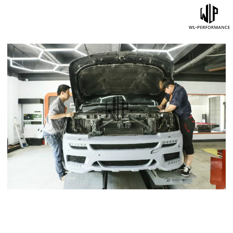 Высококачественный Неокрашенный задний диффузор на передний бампер из ПУ