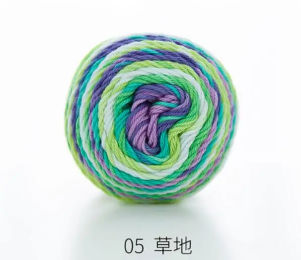 3 шт. * 50 г Мерсеризованный хлопковый Плетеный свитер ручной работы окрашенный