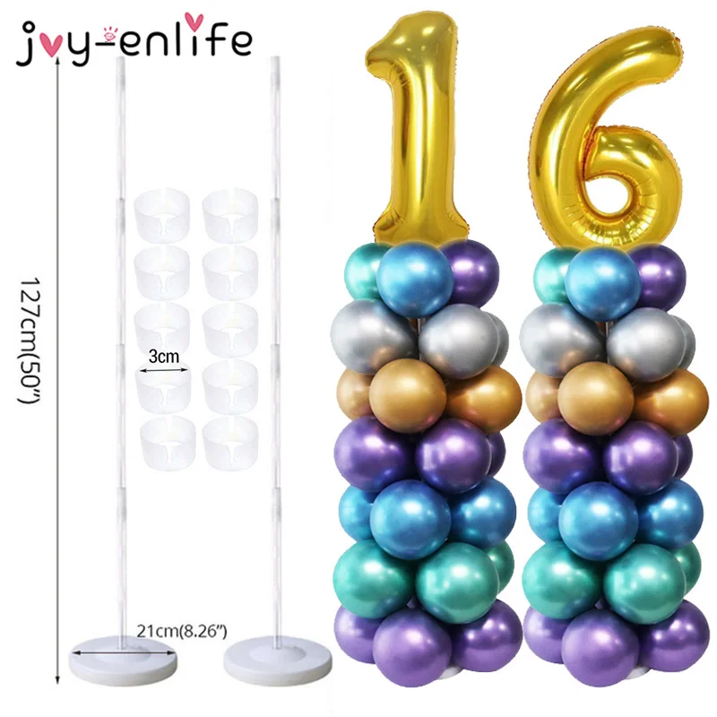

2 комплекта, воздушный шар, колонна-подставка, наборы, стенд Арка с рамкой, основание и столб для детей, для первого дня рождения, вечеринки, с...