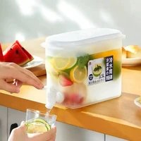refrigerator fruit teapot with faucet cold water bottle household lemonade bottle 3500ml kitchen drinkware kettle