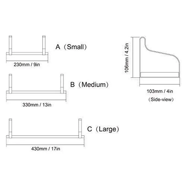 Настенная подвесная полка из 3 предметов деревянная стеллаж для хранения с