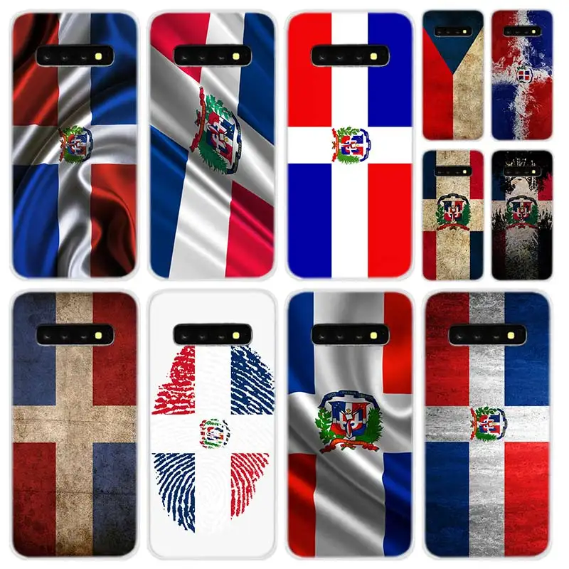 Мягкий чехол TPU для Samsung Galaxy S21 S11 S20 S10 S9 S8 Plus S22 S10lite E Ultra с флагом Доминиканской Республики.