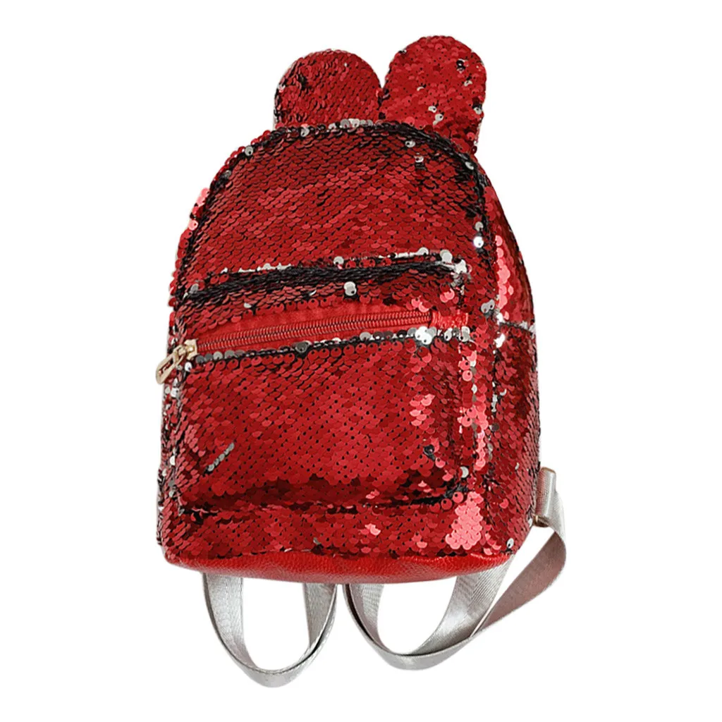 Модная женская сумка мессенджер для улицы с кошачьими ушками и блестками