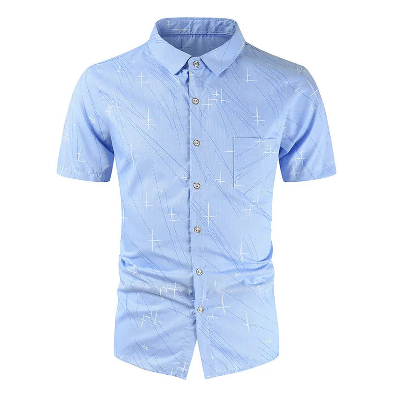 

New Men's brand Shirt Fashion Cotton Social Shirt Mens Short Sleeve soft Shirts Male Solid Color Casual Tops Plus Size 3XL