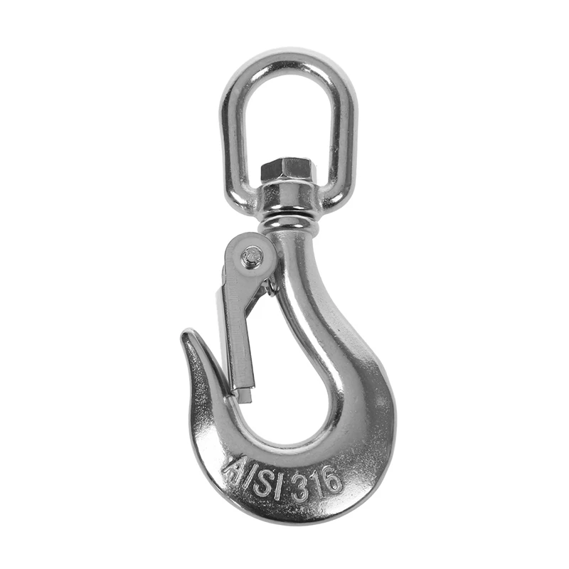 150 кг поворотный глаз подъема Серебряный тон крюк w защелка|Крючки| |
