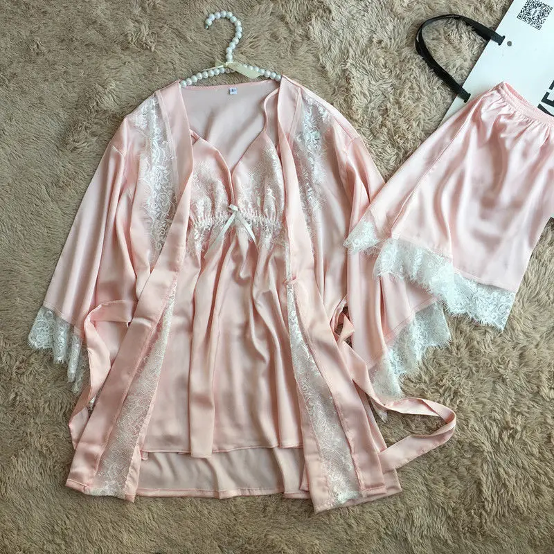 Новинка 2019 модный осенний сексуальный женский домашний костюм шелковые атласные