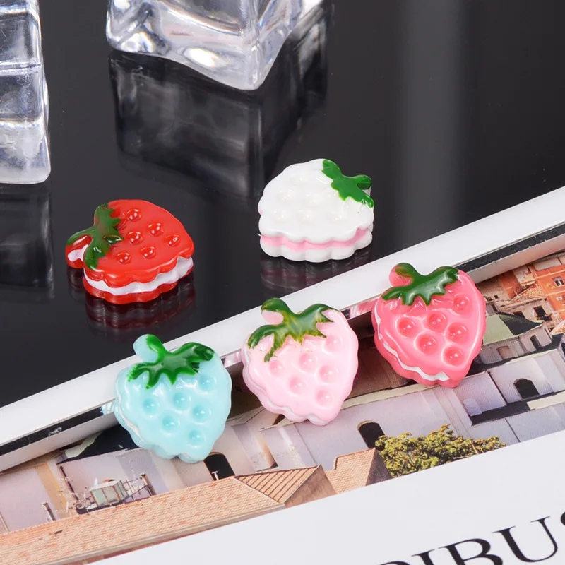 Смолы сэндвич клубника Lizuny поставки слаймов Полимерная глина амулеты DIY слизи