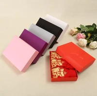 10pcslot new high grade color square packing box underpants socks scarf gift box portable package box silver custom box