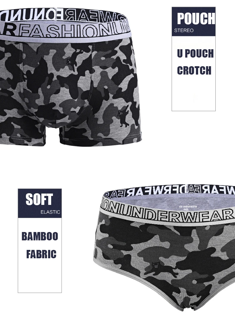 Bamboo Boxer Пара Нижнее белье Боксеры Шорты мужские Calecon Ethika Мужское нижнее белье боксеры Homme Сексуальные трусы боксеры пары трусы