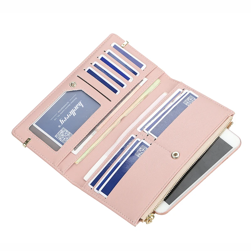 Женские кошельки простые на молнии кошелек карманный длинный клатч мягкая