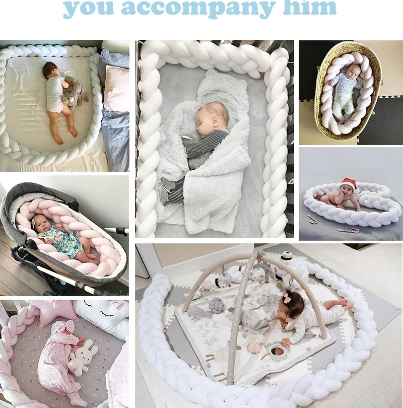 Хит, 1-9 бампер для детской кровати, 1,5 м/2 м/3 м, модный бампер для детской кроватки с поворотным узлом, защита для детского гнезда, безопасный декор для новорожденных, Прямая поставка
