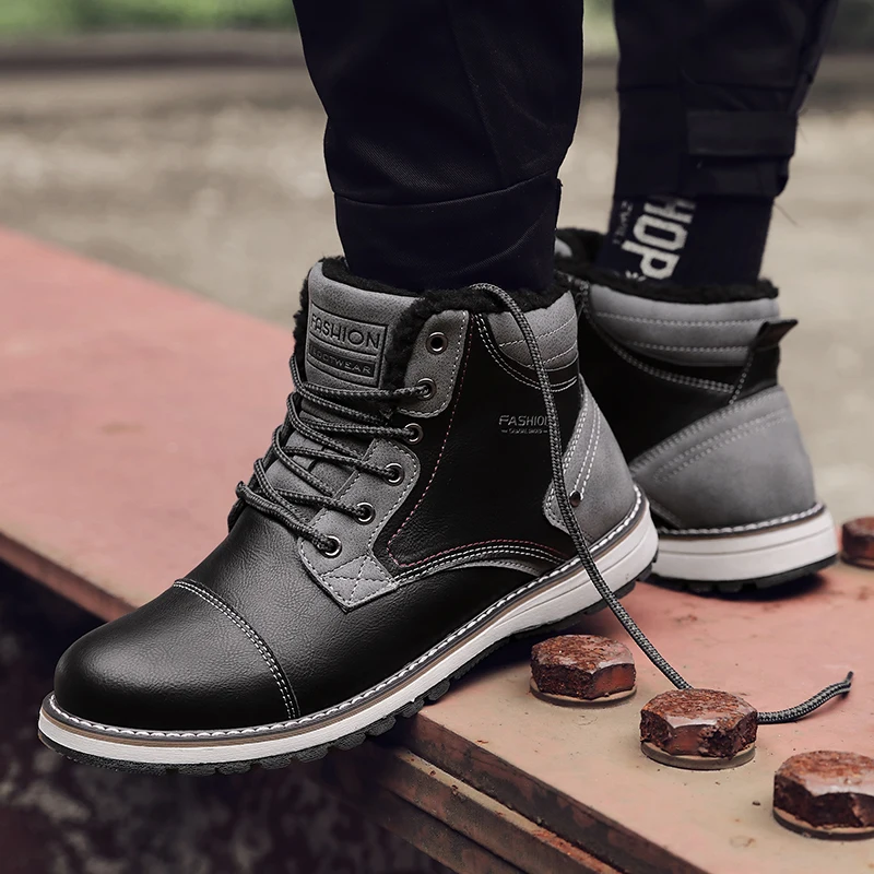 Мужские плюшевые зимние кроссовки * 9714 мужские Ботинки Зимняя обувь Большие