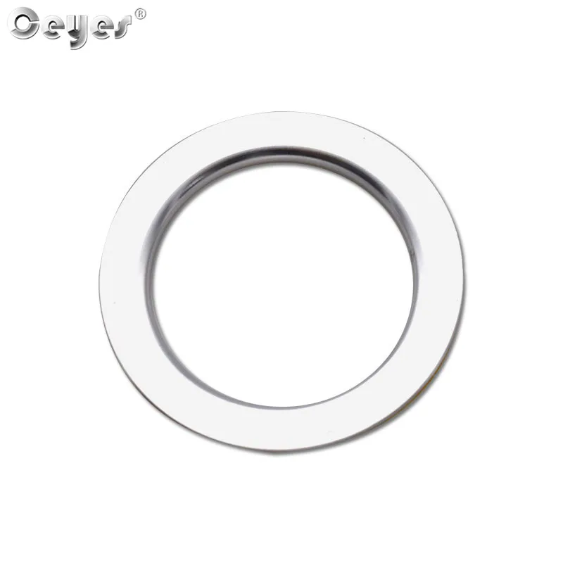 Silver ring cover Ceyes автомобильные наклейки для Honda Civic Fit Авто Кнопка запуска и остановки двигателя кольца покрытие для интерьера стайлинга автомобиля - Цвет: Silver ring cover