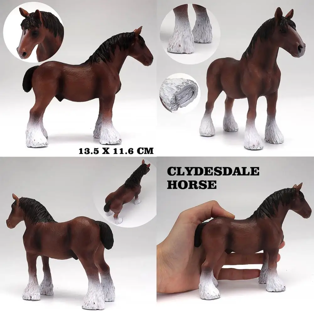 Дикие животные лошади игрушки Модель Набор для ребенка играть фигурку Мальчик
