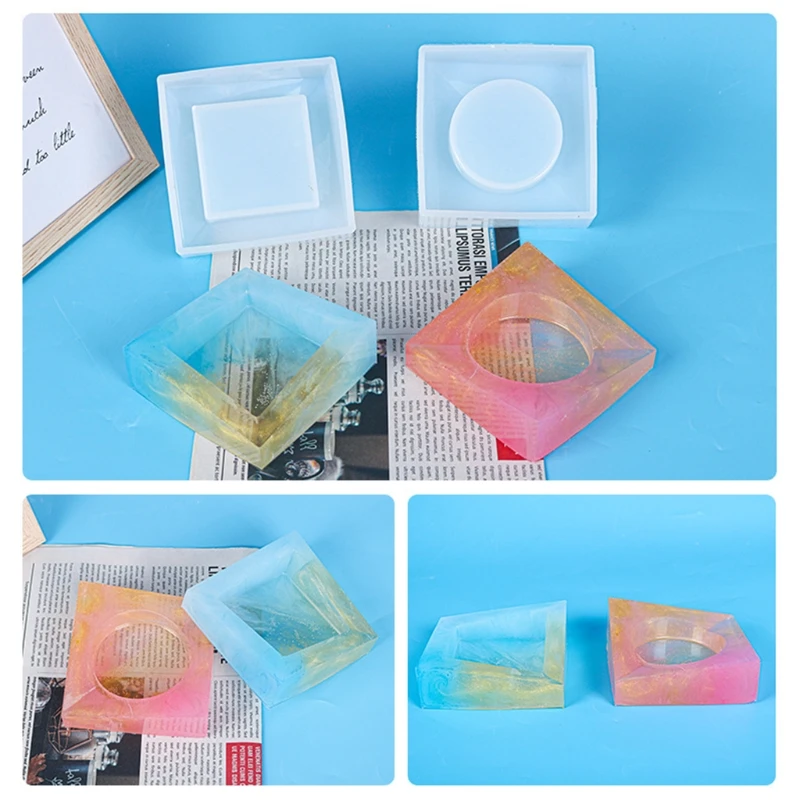 

Diy Crystal Epoxy Ashtray Silicone Mold Serving Board Mold Jewelry Making Home Decoration Mold Suitable for Men
