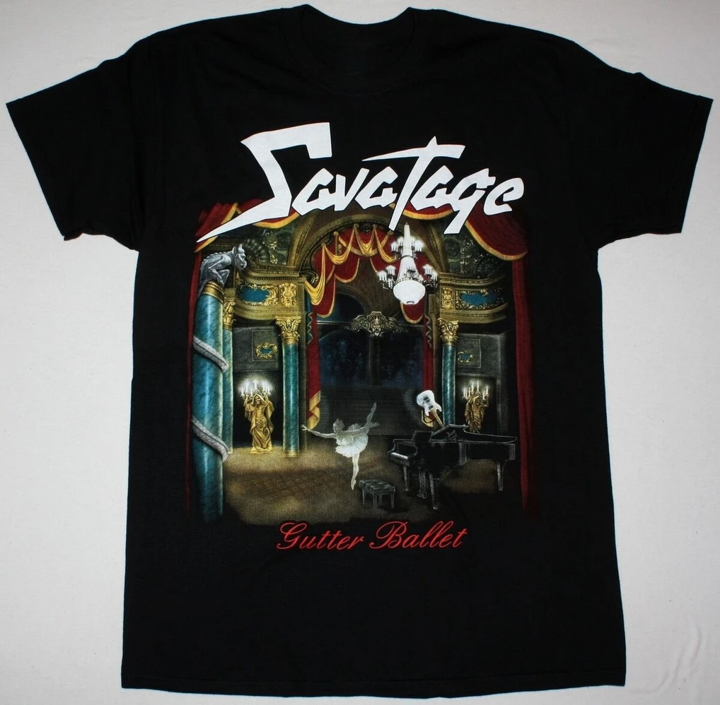 

SAVATAGE GUTTER BALLET BLACK T-Shirt JON OLIVA HEAVY PROGRESSIVE METAL TEE Shirt Cotton Short Sleeve