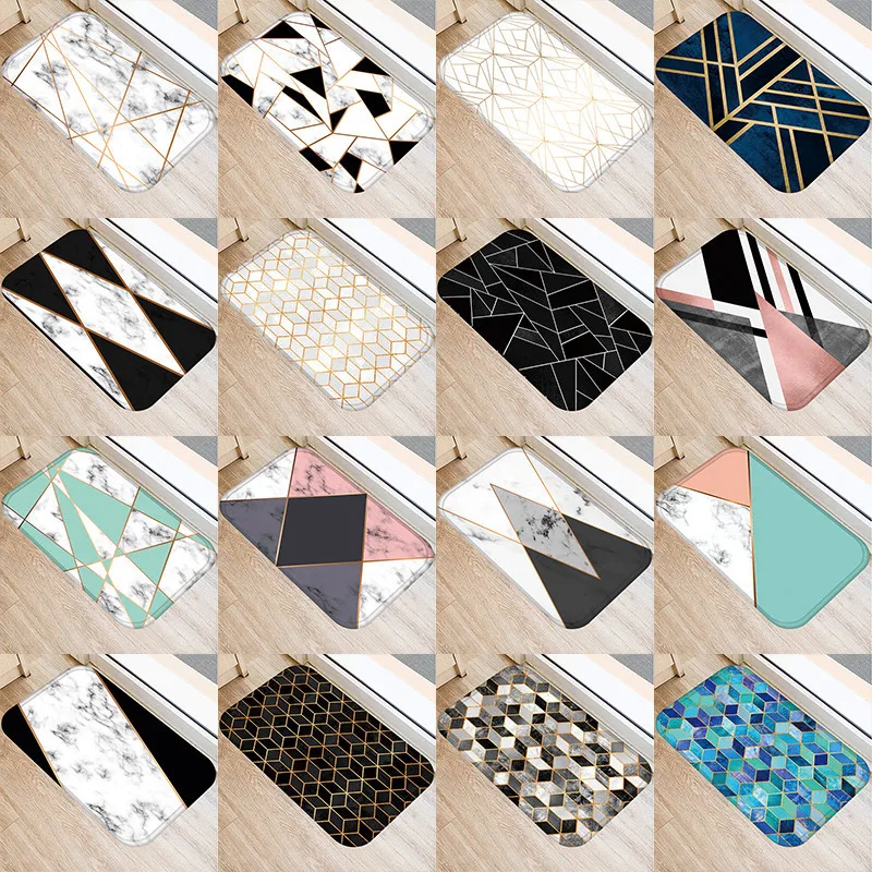 Морской геометрический для кухонной и входной двери коврик 40*60 см коралловые