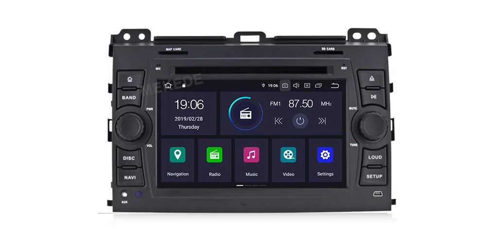 MEKEDE Android9.0 4G ram 64G rom RDS автомобильный мультимедийный плеер для toyot prado 120 2003-2009 Автомобильный gps навигатор радио wifi Casstee