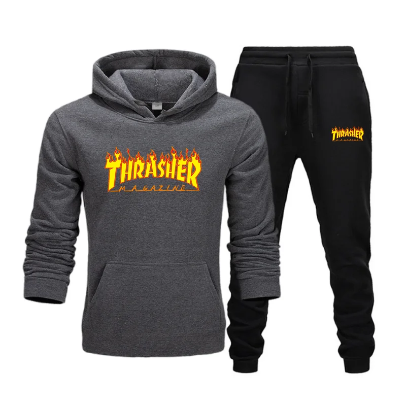 

Men's suit brand sportswear sportswear 2-piece suit men's sports suit hoodie + pants suit men's streetwear 2021 autumn and winte